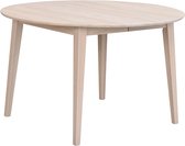 Table à manger extensible Filippa blanchi - Ø120 cm