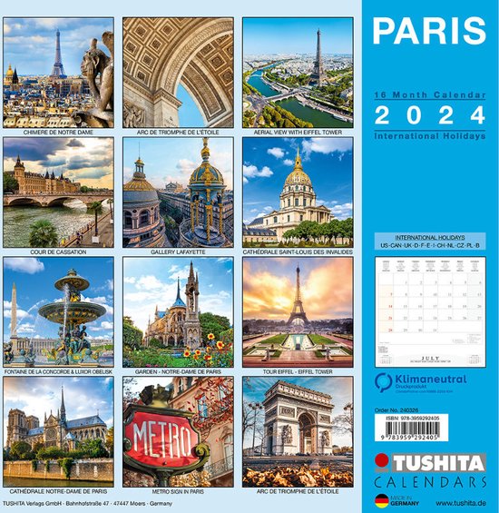 Paris Kalender 2024 bol