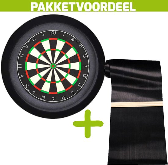 KOTO - Carpet Checkout Rood 237 x 60 cm, Incl. Score Indicator, Antislip Carpet Dartmat, Professionele Dartmat, Bescherm Vloer & Darts
