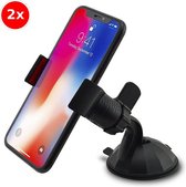 2x Autohouder voor Apple Iphone Xs / Xr / 8 / 7 / 7 Plus / 6s / 6 / 6 Plus / 5 / 4 / 4s / 3G / 3 / IPOD & Iphone X - Universeel - Rheme