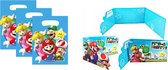 Amscan – Super Mario – Feestpakket – Uitnodigingen – Uitdeelzakjes – Versiering - Kinderfeest.