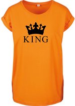 T- Shirts Dames King- Oranje - Zwart-L