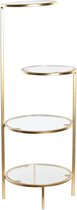 Planken DKD Home Decor 32,5 x 30 x 86 cm Kristal Gouden Metaal