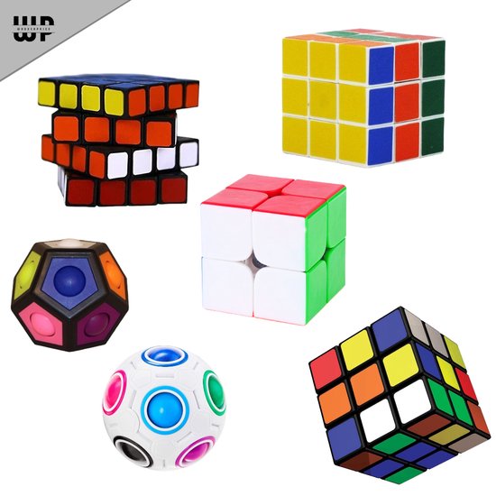 Afbeelding van het spel Moyu Speed Cube Kubus Pakket 6 stuks - vakantie plezier pakket 2x2 3x3 4x4 cube ball magic cube smart cube kubus – Magic Puzzel Kubus – Educatief Speelgoed – Smartgames voor Kinderen en Volwassenen – Breinbrekers