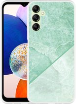 Cazy Hoesje geschikt voor Samsung Galaxy A14 4G/5G Green Marble