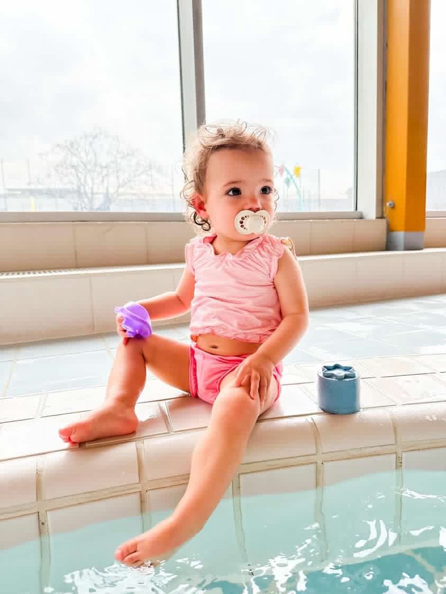 Ducksday - zwemkleding - baby - Omkeerbare baby tankini met haarlint - voor meisjes - UPF 50+ - Driedelige zwemset - Lula — afbeelding 6