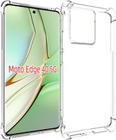 Motorola Edge 40 Hoesje - MobyDefend Transparante Shockproof TPU Gelcase - Verstevigde Hoeken - Volledig Doorzichtig - GSM Hoesje - Telefoonhoesje Geschikt Voor Motorola Edge 40