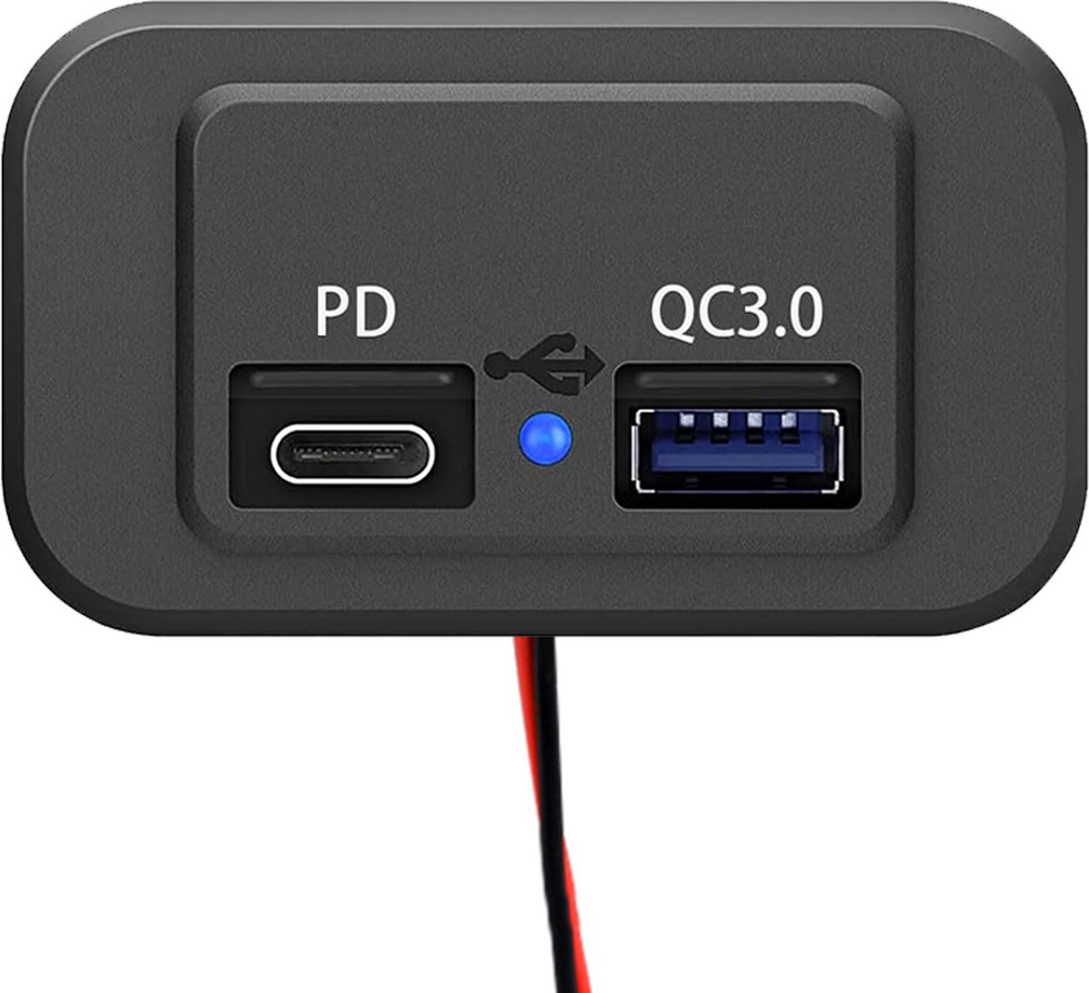 USB/USB-C stopcontact QC3.0 - Opbouw - 12V-24V - 5V 3A - POUSB-4QC - Auto/Boot/Camper - Per 1 stuk(s)