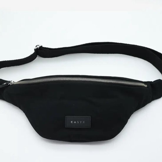 Casyx - Sac de taille Deep black - sac de taille dames - sac à bandoulière dames - accessoire de mode - ceinture réglable - accroche-regard