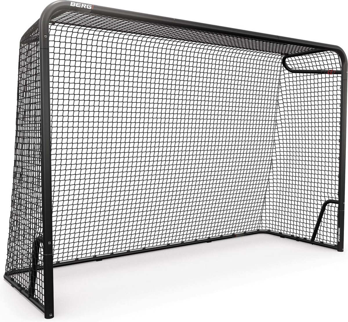 BERG SportsGoal L Voetbaldoel 300x200 cm – Voetbaldoel met geïntegreerde scoreteller – Inclusief 4 pionnen – Voetbaldoel zwart/rood