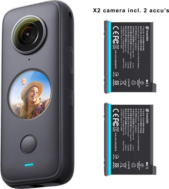 Insta360 one x2 battery bundle - actioncam inclusief 2 accu's