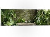 PVC Schuimplaat- Tuin met Groene Planten - 60x20 cm Foto op PVC Schuimplaat