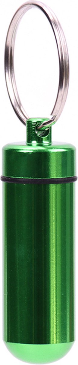 Goedkoopste Pillenkoker sleutelhanger - pillendoosje - 2 Stuks - Groen