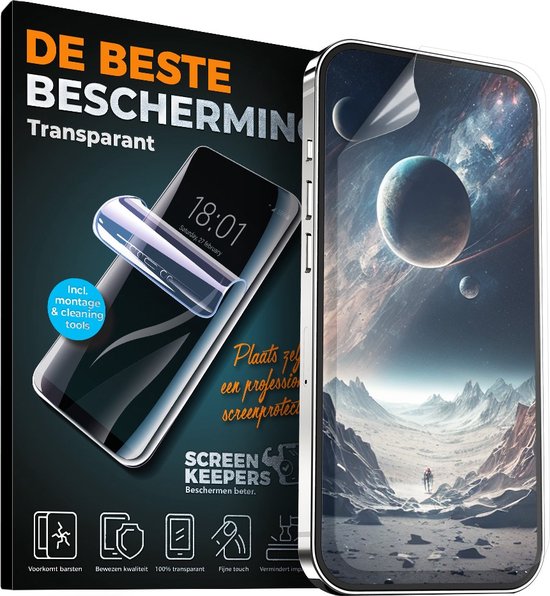 Screenkeepers transparante Protection d'écran adaptée au Alcatel 1B 2020 - Transparante Screenprotector - Geen glazen screenprotector - Breekt niet - Beschermfolie - TPU Cleanfilm