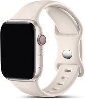Innerlight® Sport - Creme Wit - 42/44/45/49mm - S/M - Siliconen bandje geschikt voor Apple Watch - Geschikt als Apple watch bandje voor Series 1/2/3/4/5/6/SE/7/8/9/Ultra