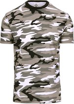 Grijs camouflage t-shirt korte mouw XL