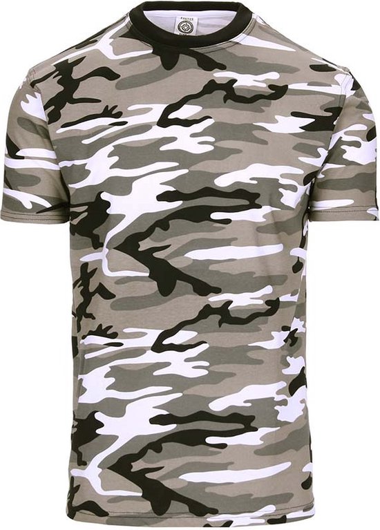 T-shirt camouflage gris manches courtes XL
