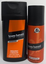Bruno Banani - Absolue Man - Set - Douchegel Flacon 250 ml & Deodorant Bodyspray 150 ml - Kado Tip !!