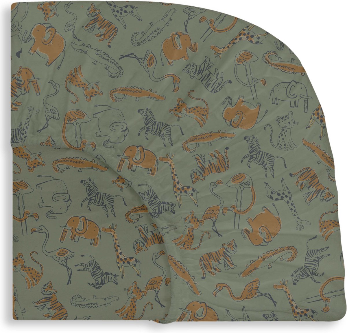 LIS LABELS - Hoeslaken - My Little Friends - 60x120 cm - Katoen - Babymatras