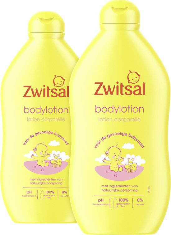 Zwitsal Baby Bodylotion - 2 x 400 ml - Voordeelverpakking - Zwitsal