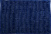 MSV Badkamerkleed/badmat tapijtje voor op de vloer - petrol blauw - 50 x 80 cm - Microvezel - anti slip