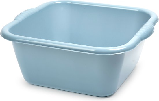 Bac lave-vaisselle - 20 litres - bleu clair - plastique - 46 x 42,5 x 30,5  cm