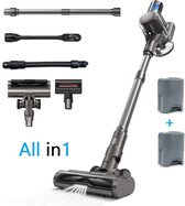 Aspirateur balai sans fil 300 Watt avec 5 accessoires différents - Système anti-emmêlement - Sans sac - Aspirateur à main - Aspirateur à main TD1-C plus