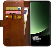 Rosso Element Book Case Wallet Hoesje Geschikt voor Xiaomi 13 Ultra | Portemonnee | 3 Pasjes | Magneetsluiting | Stand Functie | Bruin