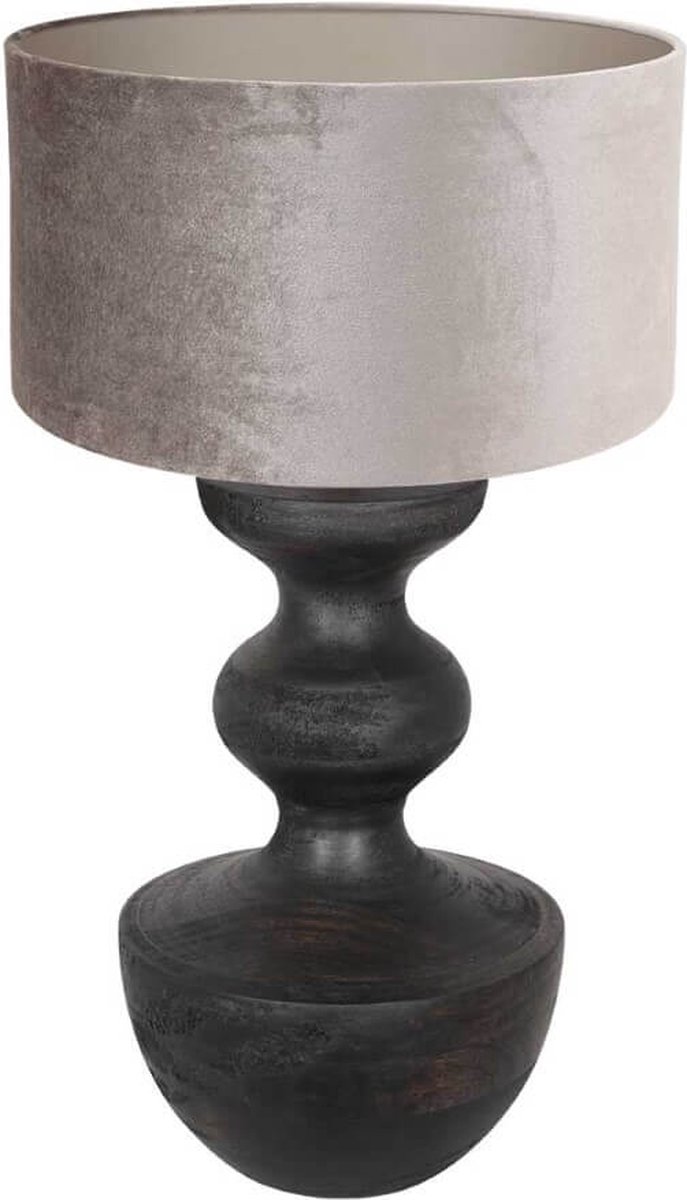 Anne Light & home Lyons tafellamp – ø 40 cm –– zilver en zwart