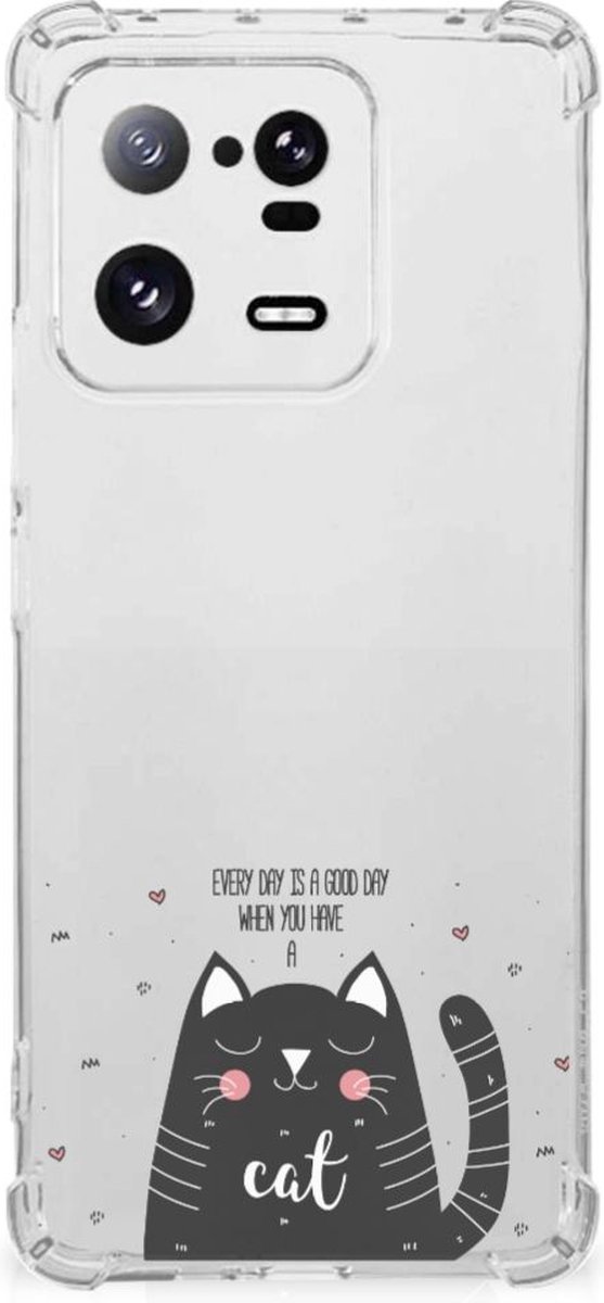 Xiaomi 13 Pro Stevig Bumper Hoesje Cat Good Day