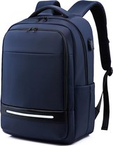 Laptop Backpack, Vodlbov 17 Inch Waterproof Business Travel Work Computer Backpack Bag With USB Charging Port, Anti-Theft College School Bag, Blue