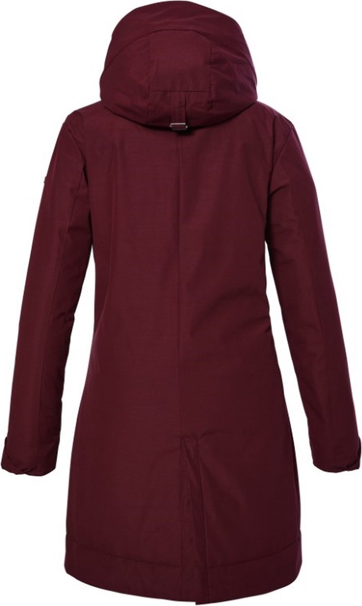 killtec dames Functionele parka/parka met afritsbare capuchon KOW 303 WMN PRK, dunkelweinrot, 36, 41815-000