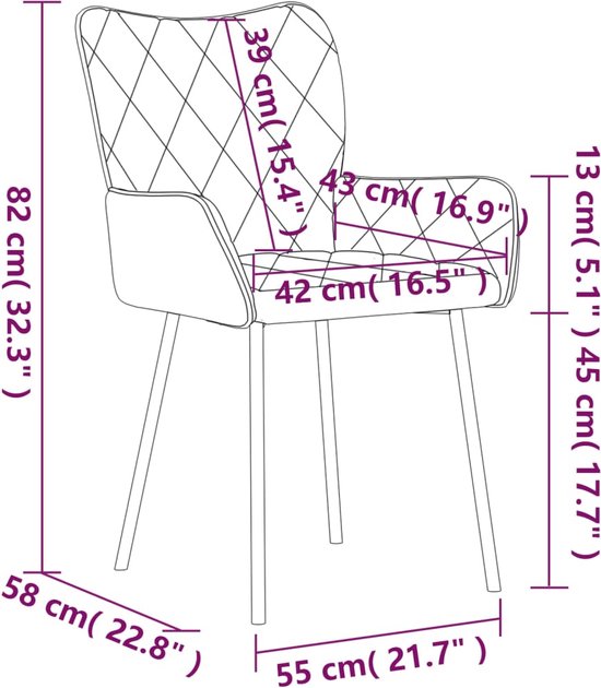 vidaXL Chaises de salle à manger 2 pièces Tissu bleu