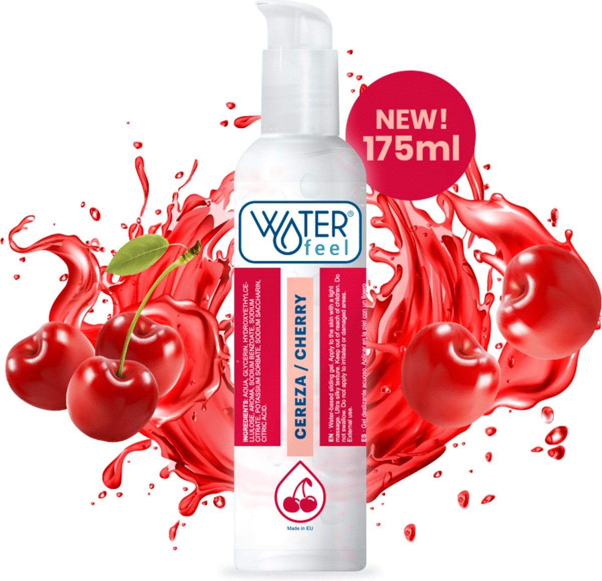 Goedkoopste WATERFEEL | Waterfeel Cherry Water Based Lubricant 175 Ml