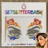 GetGlitterBaby® - Glitter Face Jewels / Festival Glitters / Strass Glitter Steentjes / Plak Diamantjes voor Gezicht / Rhinestones - Gay Pride / Regenboog