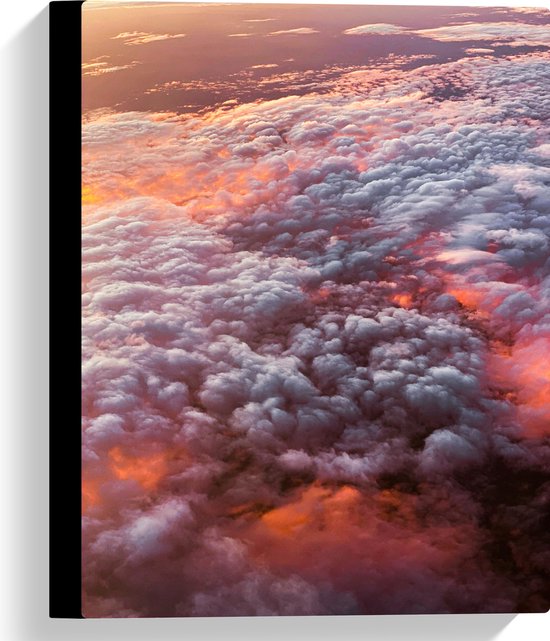 Canvas - Bovenaanzicht - Wolken - Kleuren - 30x40 cm Foto op Canvas Schilderij (Wanddecoratie op Canvas)