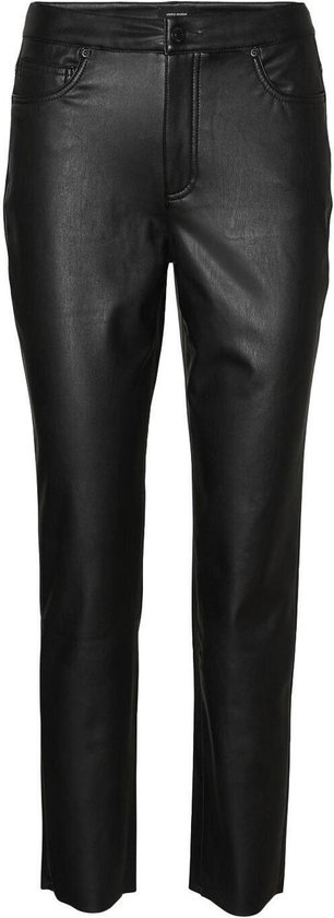 Vero Moda Broek Vmbrenda Hr Straight Pl Ank Pant No 10268460 Black Dames Maat - W25 X L30