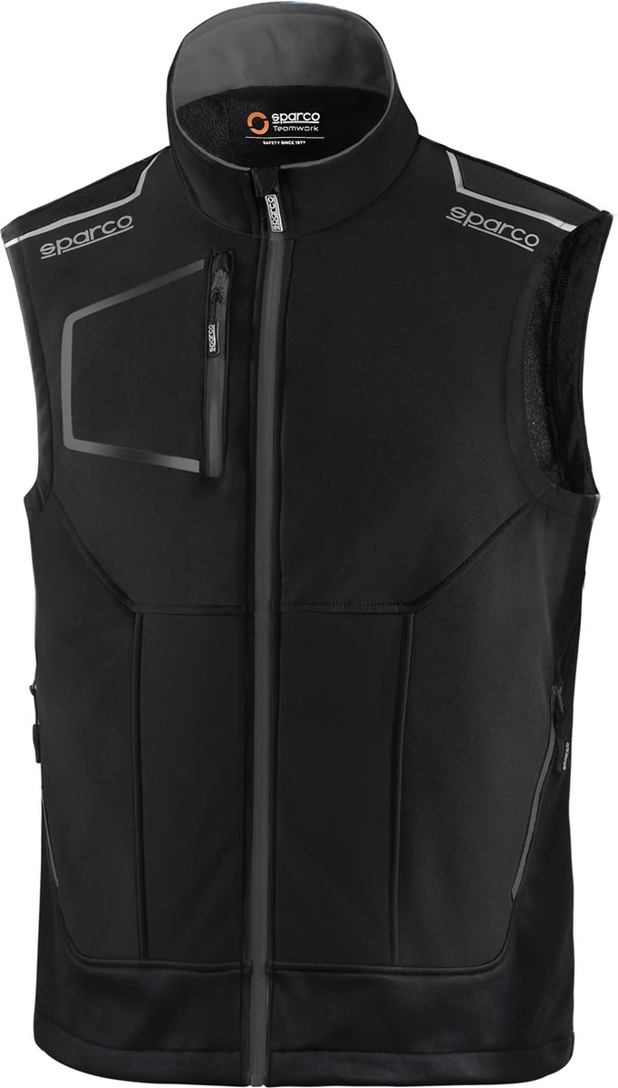 Sparco TECH Light Vest Bodywarmer - Gilet - Lichtgewicht Vest - Maat M - Zwart/Grijs