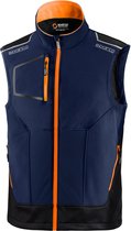 Sparco Tech Illinois Bodywarmer Heren - Werk Bodywarmer - Marineblauw/Fluo-oranje - Maat S