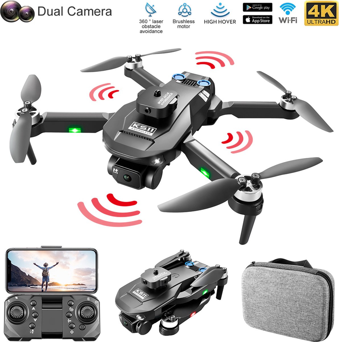 Drone GPS Avec Double Caméra 4K Pour Adultes, Drones Professionnels Avec  Moteur Sans Balais, Temps De Vol De 60 Minutes, Retour Automatique à La  Maison, Suivez-moi, Positionnement Du Flux Optique : 