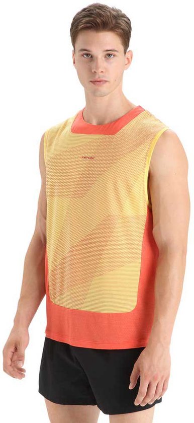 Icebreaker Zoneknit™ Geodetic Mouwloos T-shirt Oranje M Man