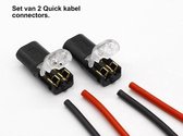 *** Quick kabel connector - twee aderig - set 2 stuks - Snelle kabel-connector - van Heble® ***