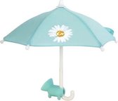 Fiets Mobiele Telefoon Paraplu Parasol - Zwart, 360° Draaibaar - Geschikt voor de