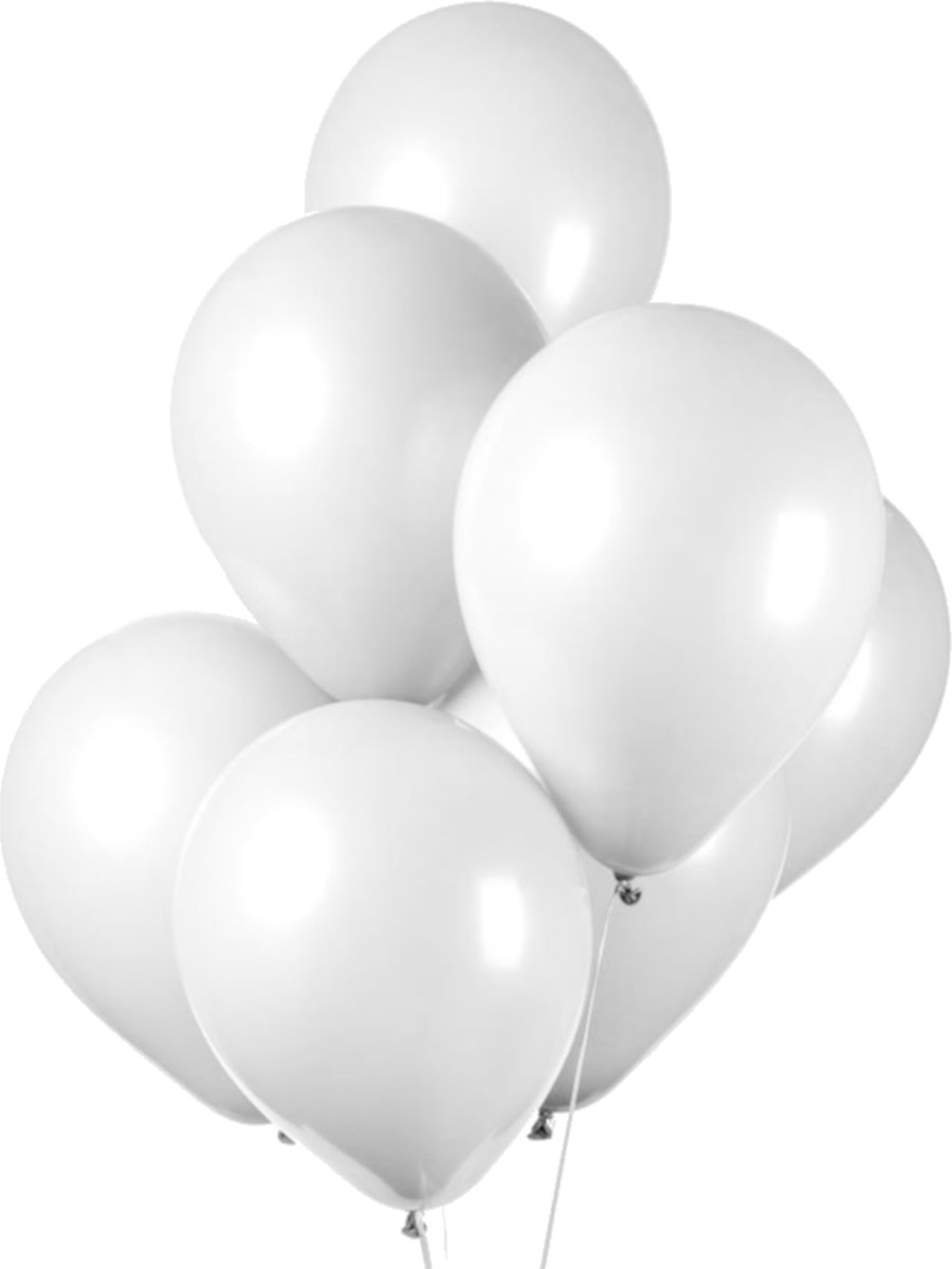 Ballonnen - Fiësta - Wit - 30cm - 100st.