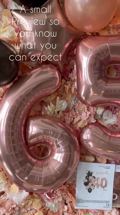 PARTY FACTORY Helium Set 60 met XXL nummer ballonnen, ballongas en