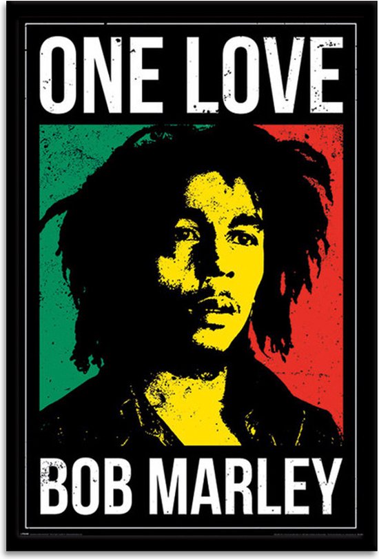 Ingelijste Poster Bob Marley One Love 61x91.5cm