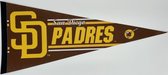 USArticlesEU - San Diego Padres - SD - Californie - Cali - MLB - Vintage - 90s - Fanion - Baseball - Baseball - Sports Fanion - Fanion - Fanion - Drapeau - Rouge/ Wit/ Blauw - 31 x 72 cm