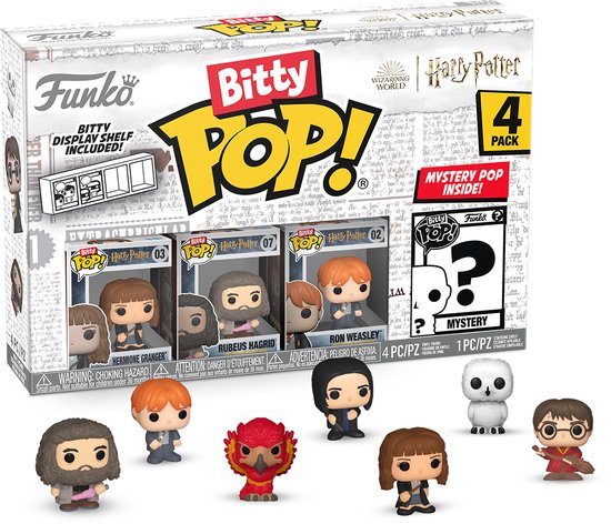 Funko Pop! Bitty Pops Display Shelf - Harry Potter 4 pack : Hermione ...