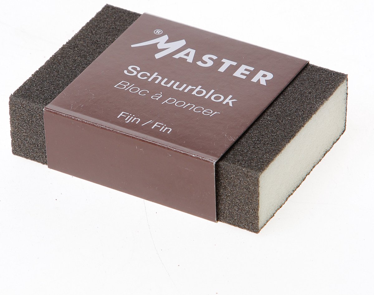 Copenhagen Pro schuurblok - fijn (K180) - droog & nat - herbruikbaar - 10 x 7 x 2.5 cm