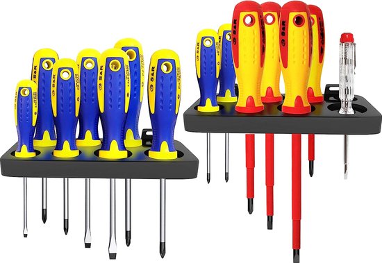 Schroevendraaierset, 7-delig, Kraftform-greep, SL-PH-spanningtester, geïsoleerd tot